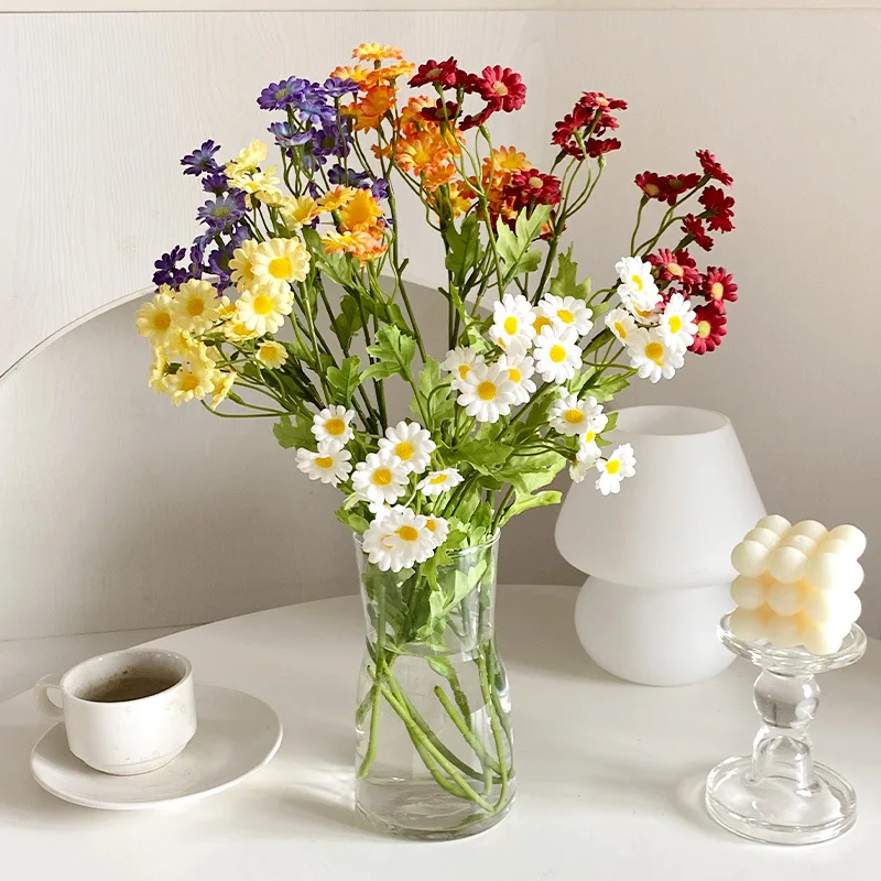 

30heads Artificial Flower Chamomile Flowers Chrysanthemum Wedding Decoration Simulation Photography Props Home Garden Decor