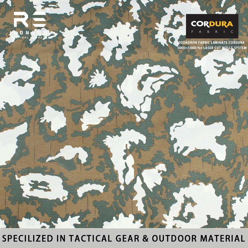 RED DAWN Camouflage 500D+500D Both Sides Laminated Nylon Cordura Squadron Fabric Tactical Vest Laser Cut Molle System in Stock