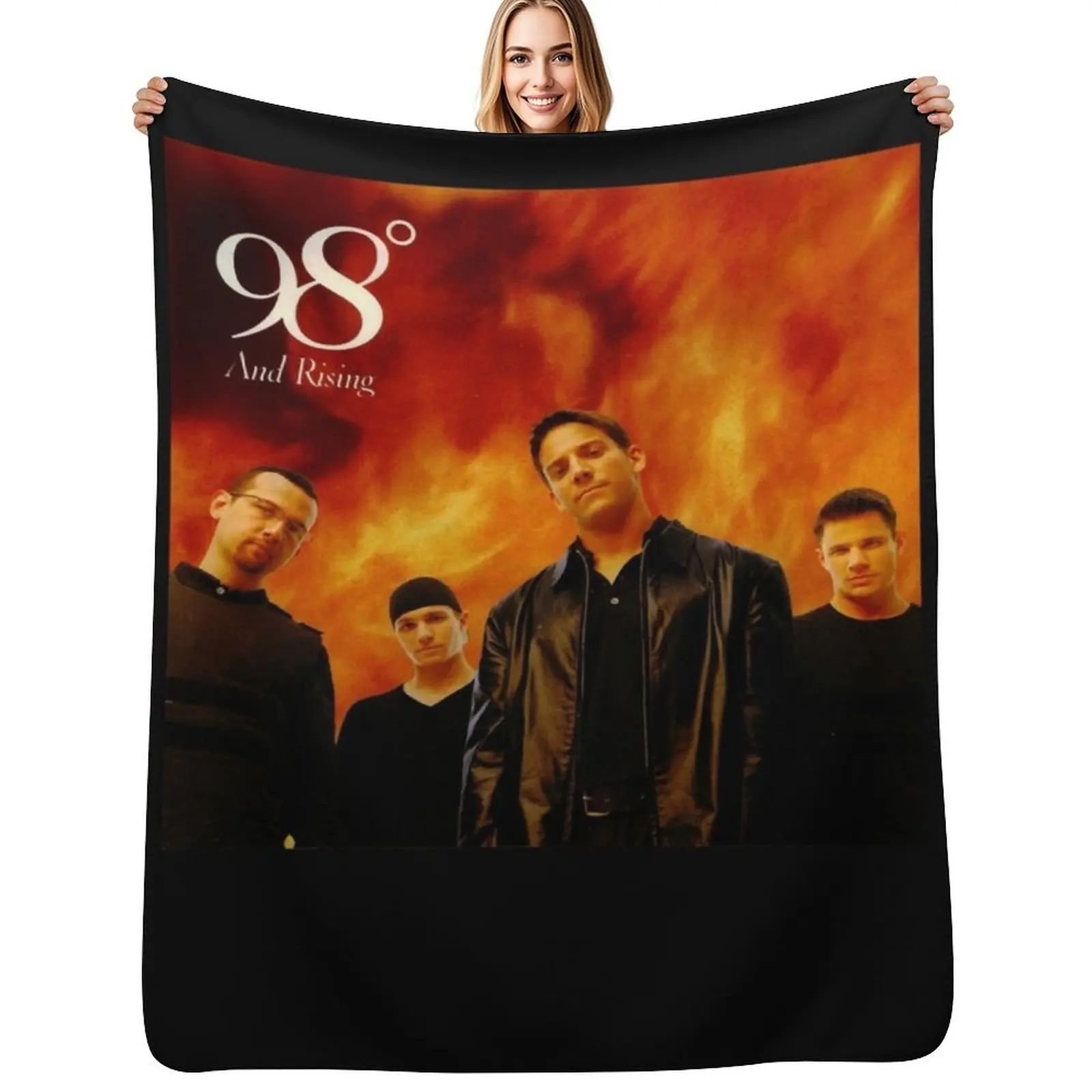 the best boyband 98 degrees Classic Throw Blanket bed plaid funny gift Hairy Retros Soft Beds Moving Blankets