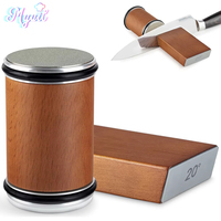 Dual Angle Knife Sharpener Diamond Ceramic Discs 15°20° Grinding Nonslip Magnetic Fast Sharpening Blades Kitchen Essential