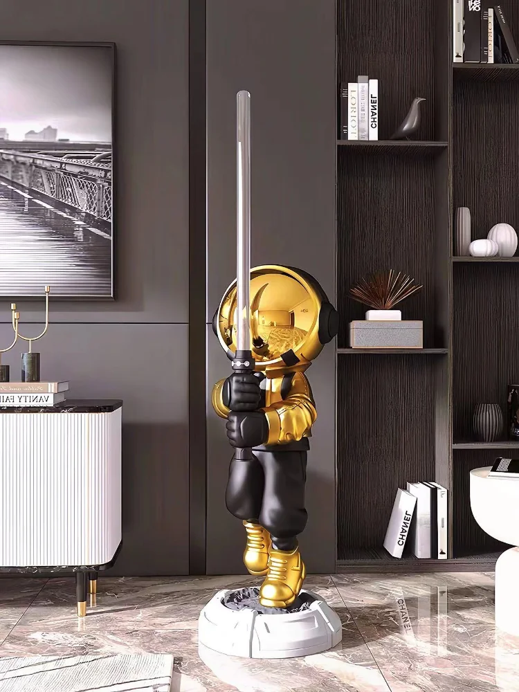 

Light Saber Astronaut Large Floor-standing Living Room Ornaments, Smart Decorative Ornaments, Light-emitting, Bluetooth Speakers