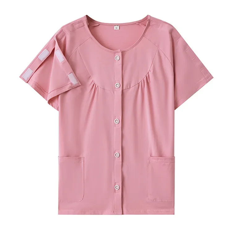 

Easy-to-wear Hospital Gowns Nursing Gowns Short-sleeved Rehabilitation Clothing for Stroke Patients Gowns for Fracture Patients