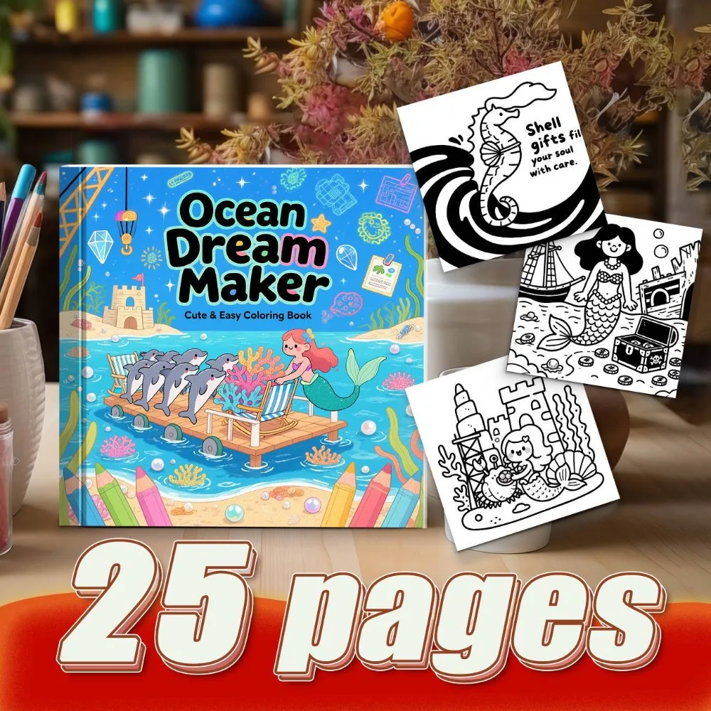 Marine Life Graffiti Coloring Book DIY Creative Design For Individual Expression High Quality Tear Resistant Paper
