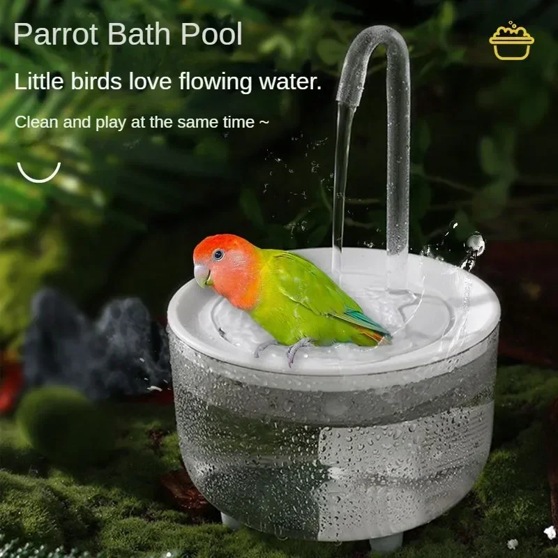 Automatic bath for birds, bathtub, bird bath, starling, phoenix, peony, budgie, parrot supplies, toy, large.