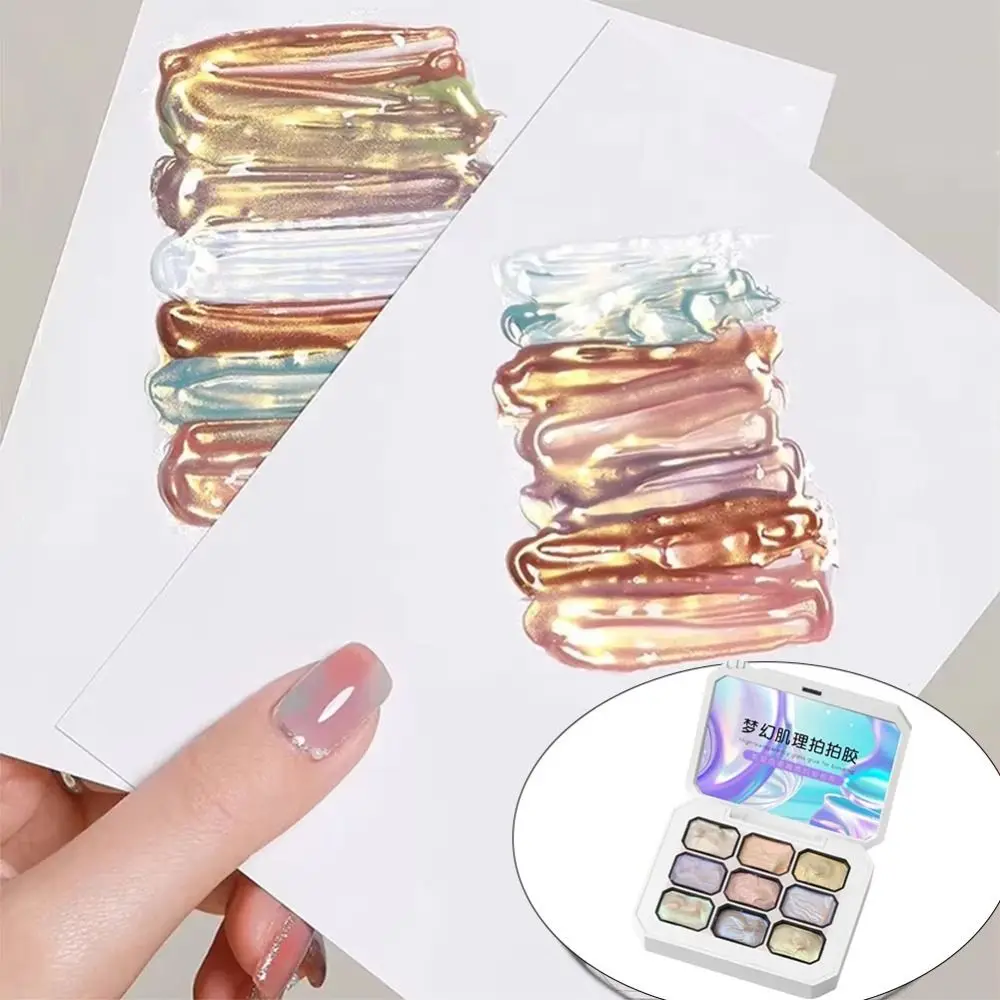 9-color 9-Grid Poke Gel High Saturation Varnishes Dreamy Texture Nail Polish French Nail Manicure Delicate Thick Nail Art Gel
