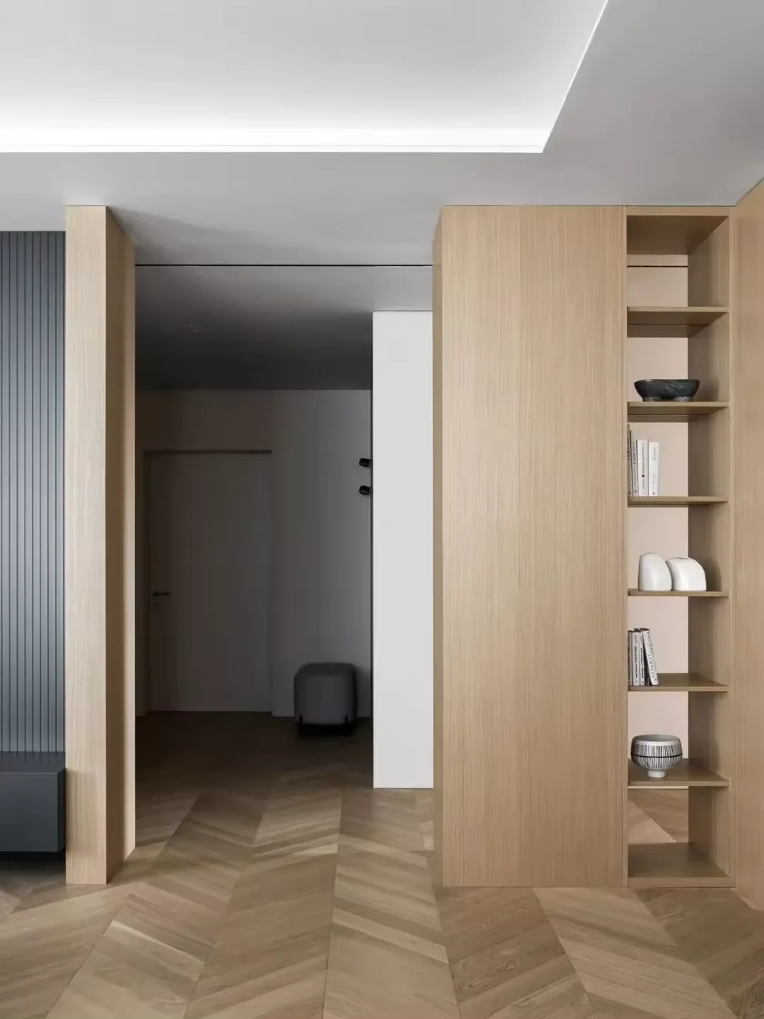 ไอเดียการออกแบบตกแต่งภายในสไตล์ร่วมสมัยแบบเรียบง่ายสำหรับบ้านทั้งหลัง ภาพเรนเดอร์ 3 มิติ แบบร่างก่อสร้างอพาร์ทเมนต์ แบบแปลนพื้น