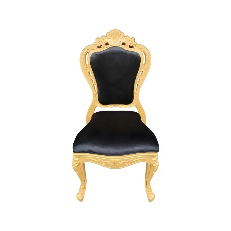 Cross-border light luxury banquet chair plastic princess chair high-end hotel restaurant stackable soft bag dining chair plastic