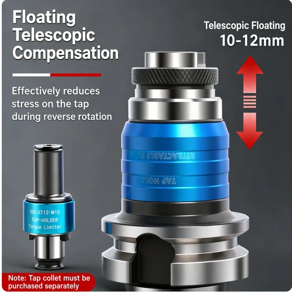 BT30-GT12 Tapping Holder Flexible Overload Protection M3-M16 for CNC Machining Center