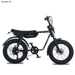 EU Stock Akez Electrical Bicycle  For Adults 750W 48V 20-Inch Electric Bike Motorcycle With 2 Seats Fat Tire Off-Road Ebikes