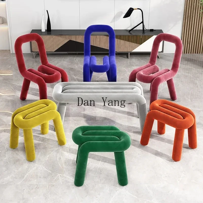 

YJ Internet celebrity makeup chair creative special-shaped dining chair simple bedroom