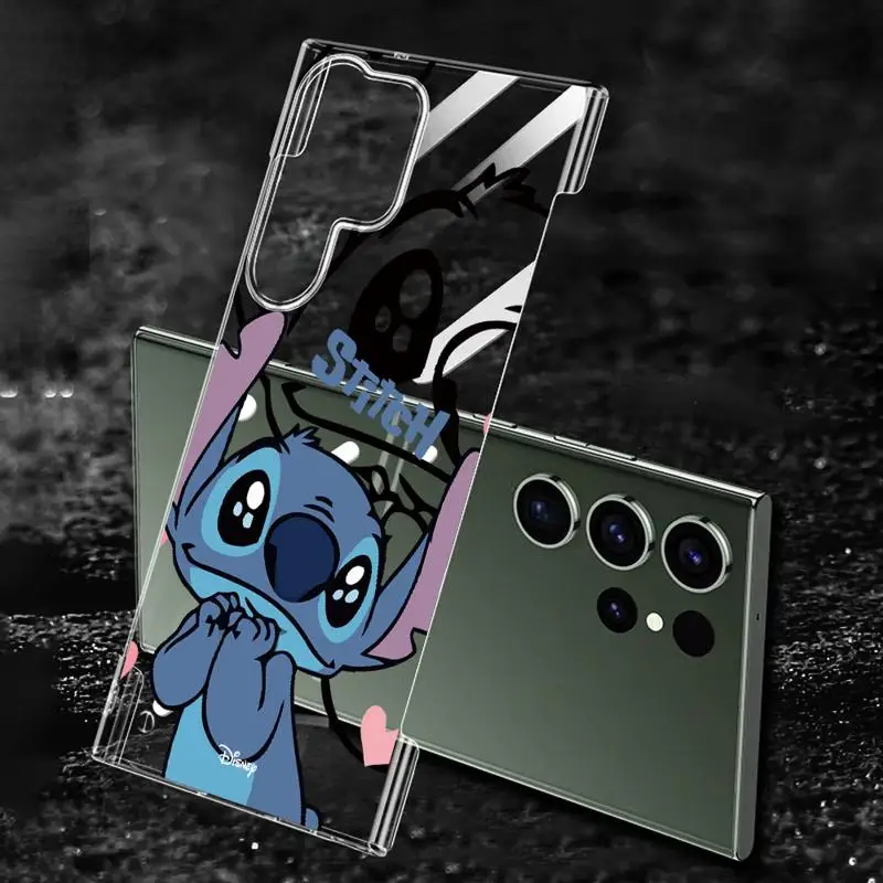 Disney Alien Creature Stitch phone case for Samsung Galaxy S24 s23 Ultra FE cases s20 s21plus s22 borderless cooling clear funda