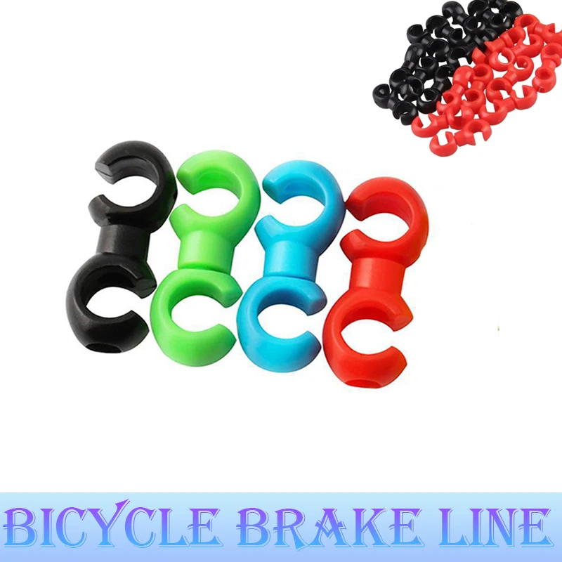 

Bike Cable Clips Stop Cable 10PCS Brake Gear Cables S Shaped Fittings Buckle Holes Gear Cable Housing Guides S Shaped Clips