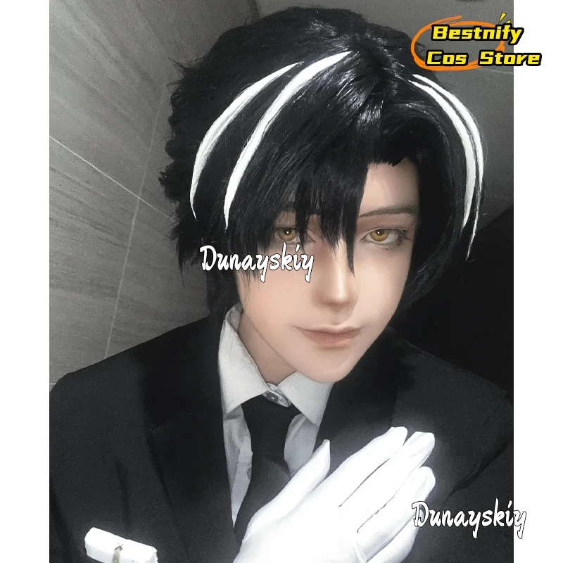Bestnify Cos*Game Limbus Company Index Finger Patriarch Lcb Rion Cosplay Wig Dyeing Artificial Wig Rion Mask Adult Men Roleplay‌