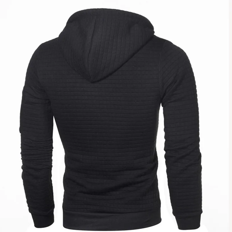 Sudaderas con capucha para hombre, chaquetas con capucha informales para primavera y otoño, abrigo Jacquard a cuadros, ropa deportiva a la moda MY044