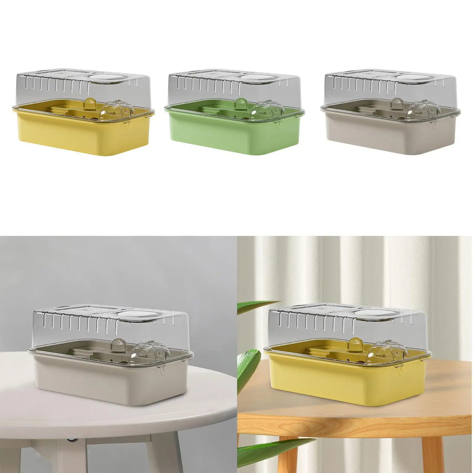 Hamster Cage Transparent Breathable House for Mice Small Animals Rabbit