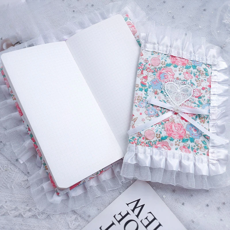 【Moon Rabbit Rose】Original Handmade A5A6 Notebook Covers Protector Book Sleeve Crafted Fabric Products Diary Cover，in Stock