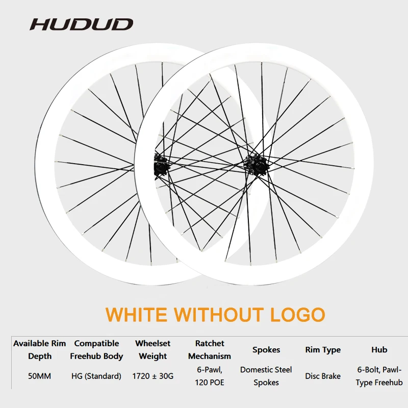 Hudud 50mm Carbon Road Wheelset | 700C Disc Brake | Thru-Axle | Conventional Rim