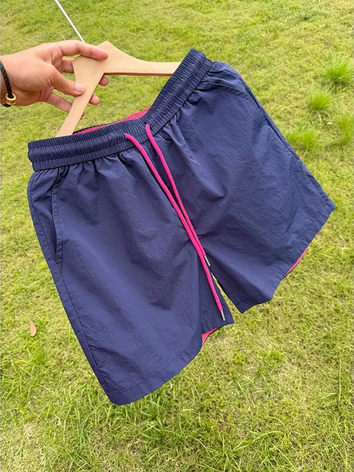 Quick Dry Sports Shorts Men's Summer Thin Cleanfit Fitness Quick Dry Fourths Pants Loose Fit Elastic Waist Daily Wear Polyest...