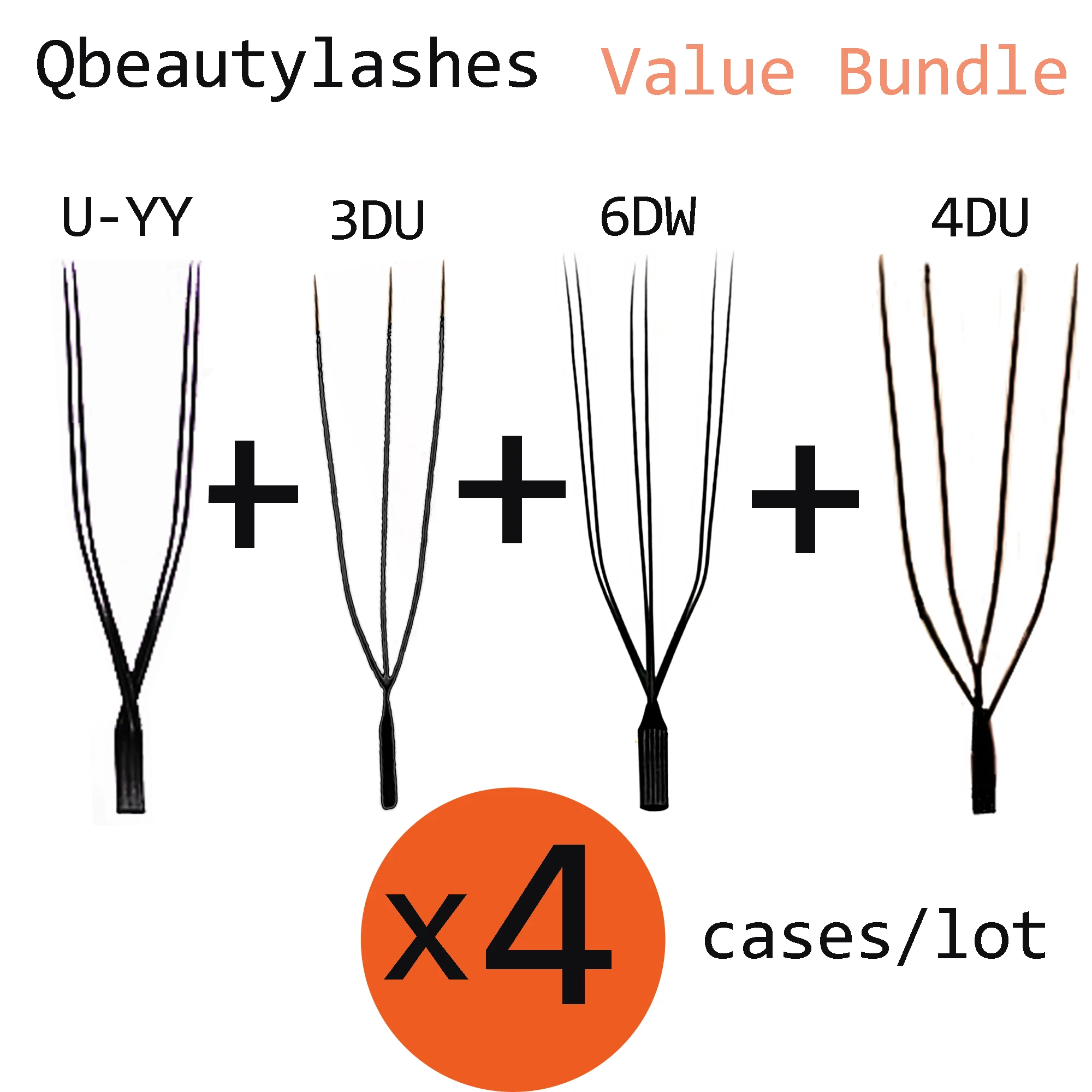 

Qbeautylashes U Shape 3D/4D/6D W YY Premade Volume Fans Eyelash Extensions Natural Look Fluffy Lashes Wholesale Packaging