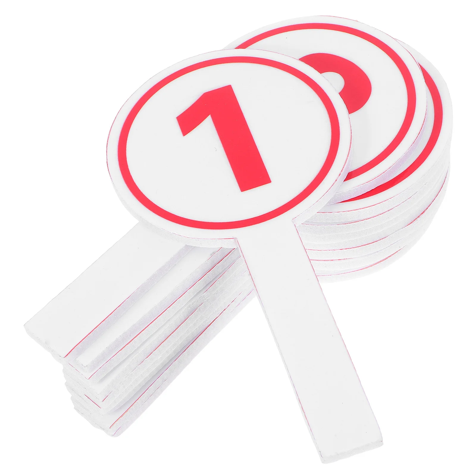 

10Pcs Lightweight Cheerleading Score Paddles Handheld Numbered 1-10 Bright Color Scoring Boards for Sports Events