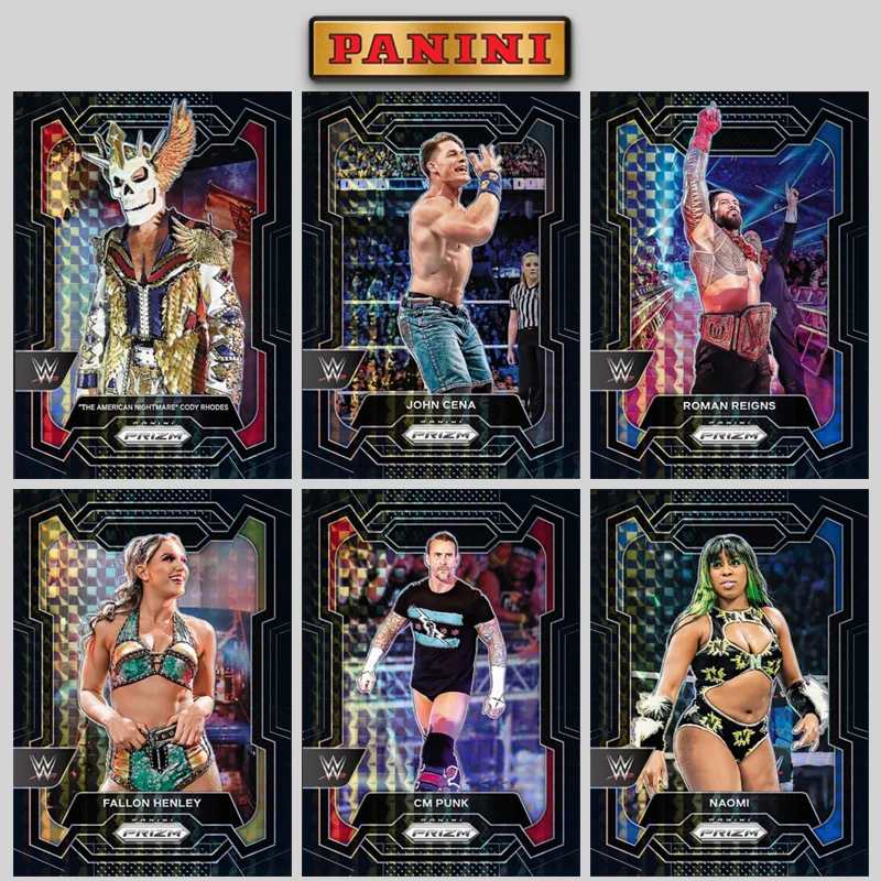 

Panini Diy Homemade 2024 Prizm Cm Punk John Cena Roman Reigns Fallon Henley WWE Star Trading Cards Birthday Gift Collection