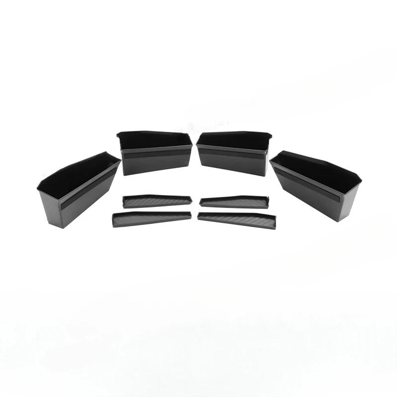 Scatola di immagazzinaggio maniglia porta per Tesla Cybertruck 2024 2025 ABS 4 pezzi aggiornamento porta laterale vassoio portaoggetti organizzatore accessori pickup auto