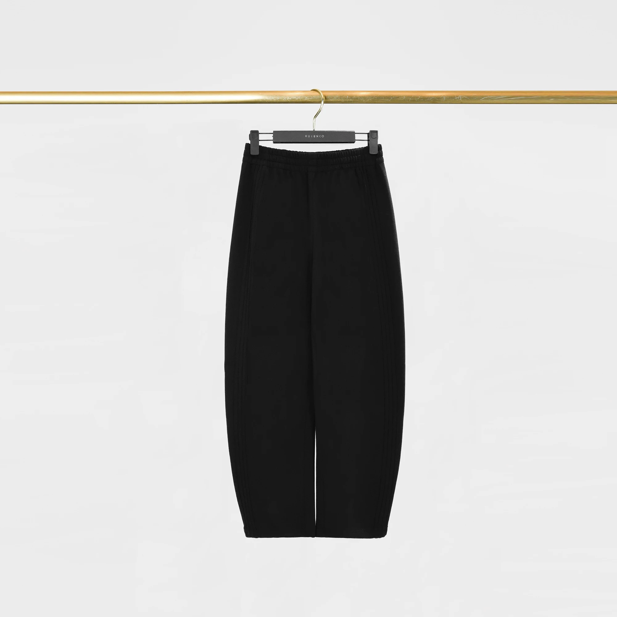 

Брюки-бананы с высокой талией из 40% шерсти и шелка, удобные повседневные брюки с завязками для женщин, прямые брюки