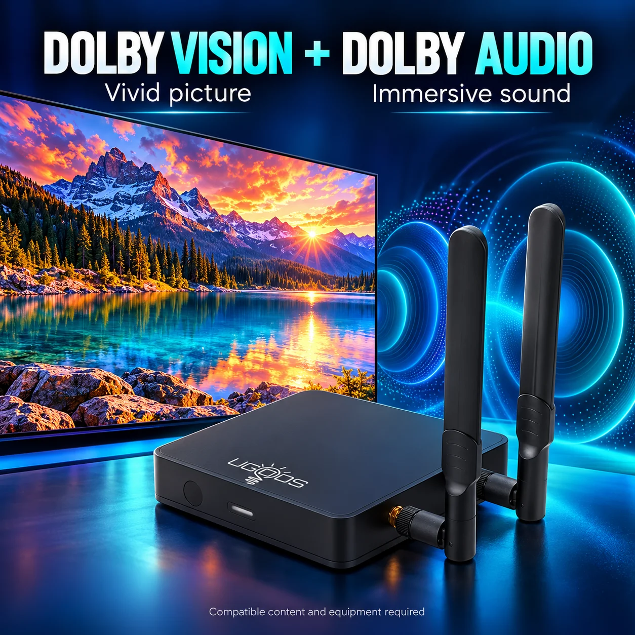 Ugoos AM9 Pro Android 14 TV Box Amlogic S905X5-J 4GB LPDDR5 64GB WiFi 6 Gigabit LAN 4K 60Hz Dolby Vision