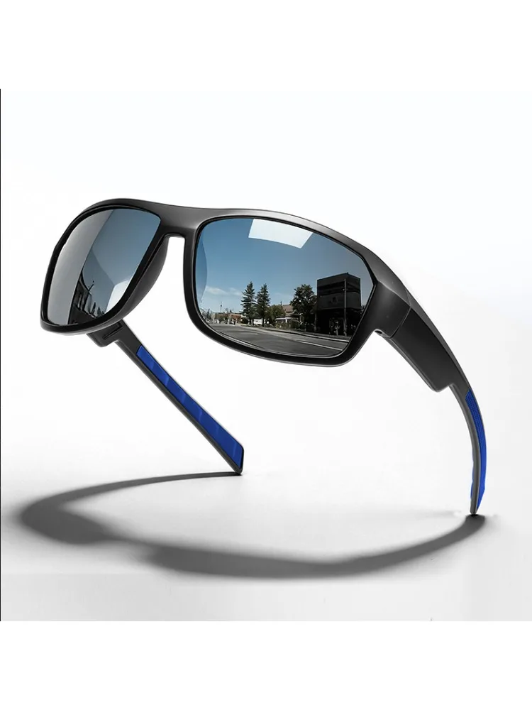 AliExpress NONE Square Sport Sunglasses Men Women UV400 Anti-Glare Cycling Glasses Soft Anti-Slip Silicone Temple Pads