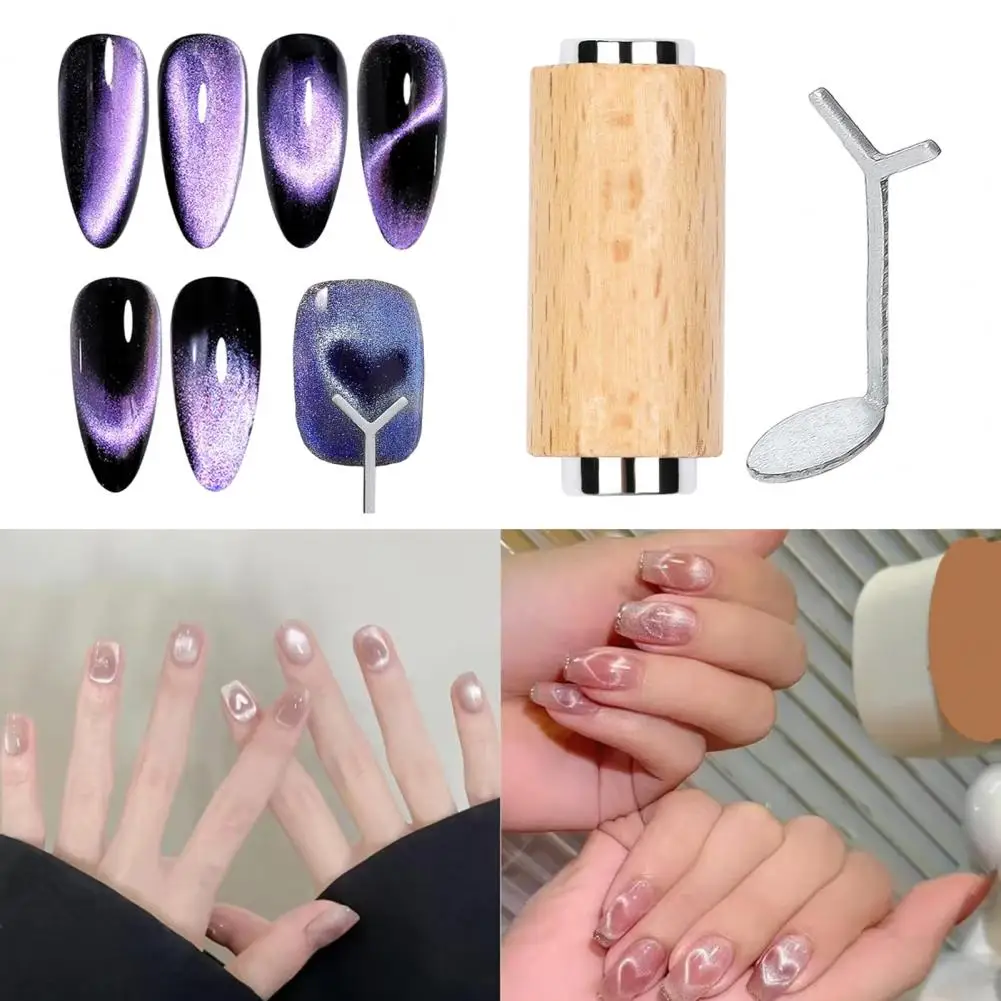 

Double-Head Magnet Wand Y-Shaped Iron Wire Manicure Tool Set Magnetic Nail Art Tools Wooden Strong Cylinder Magnet Bar Kit
