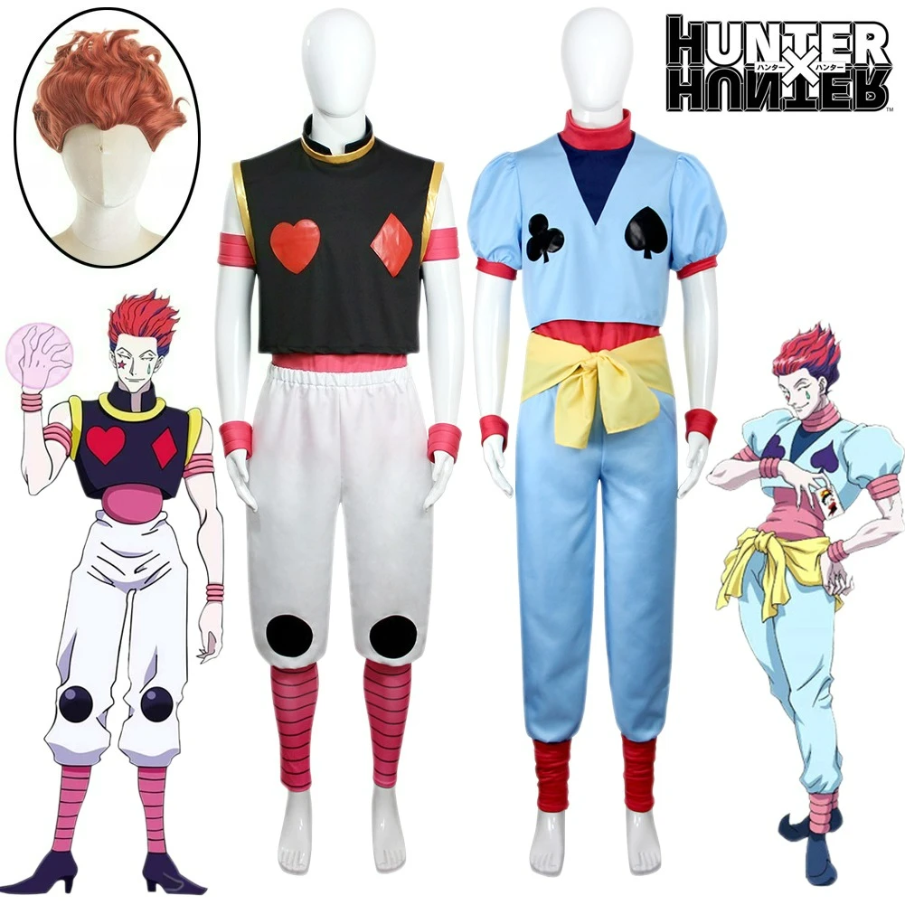 

Anime Hisoka Cosplay Costume Wig Hunter Hisoka Full Set Suit Men Phantom Troupe Cos Uniform Halloween Carnival Cosplay Outfits