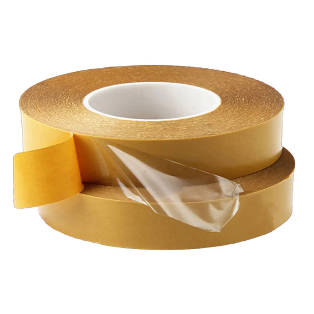 Heat-resistant double-sided tape, double-sided PET tape, traceless and transparent, 50 meters