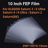 5 Películas FEP de 10 Pulgadas 290x195x0.15mm Para Impresoras 3D de Resina UV ELEGOO Saturn 3 Series Saturn 4 Series Saturn 2 Películas de Liberación FEP