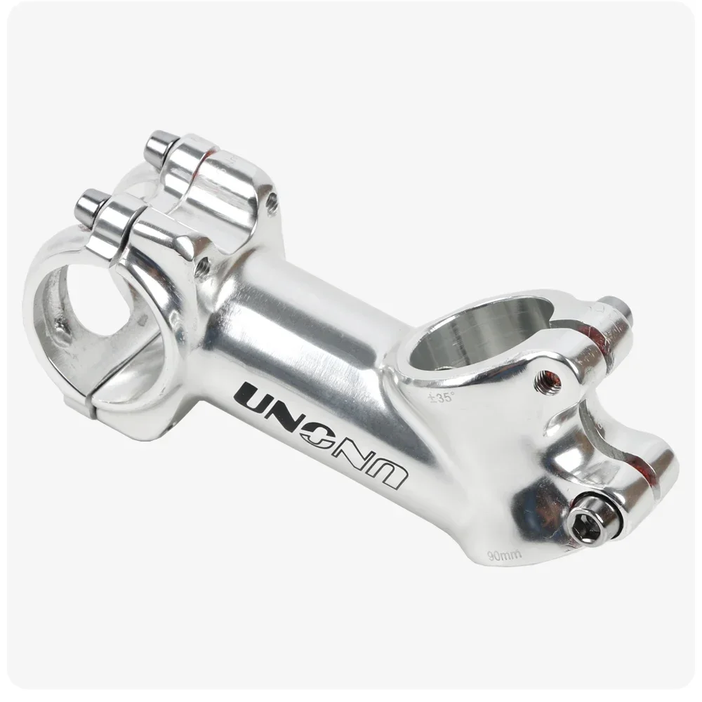 UNO Silver Bike Stem 7/17/ 35 Degrees 60/70/80/90/100/110/120/130mm MTB Road City Bike Handlebar Riser Ultralight Bicycle Stem