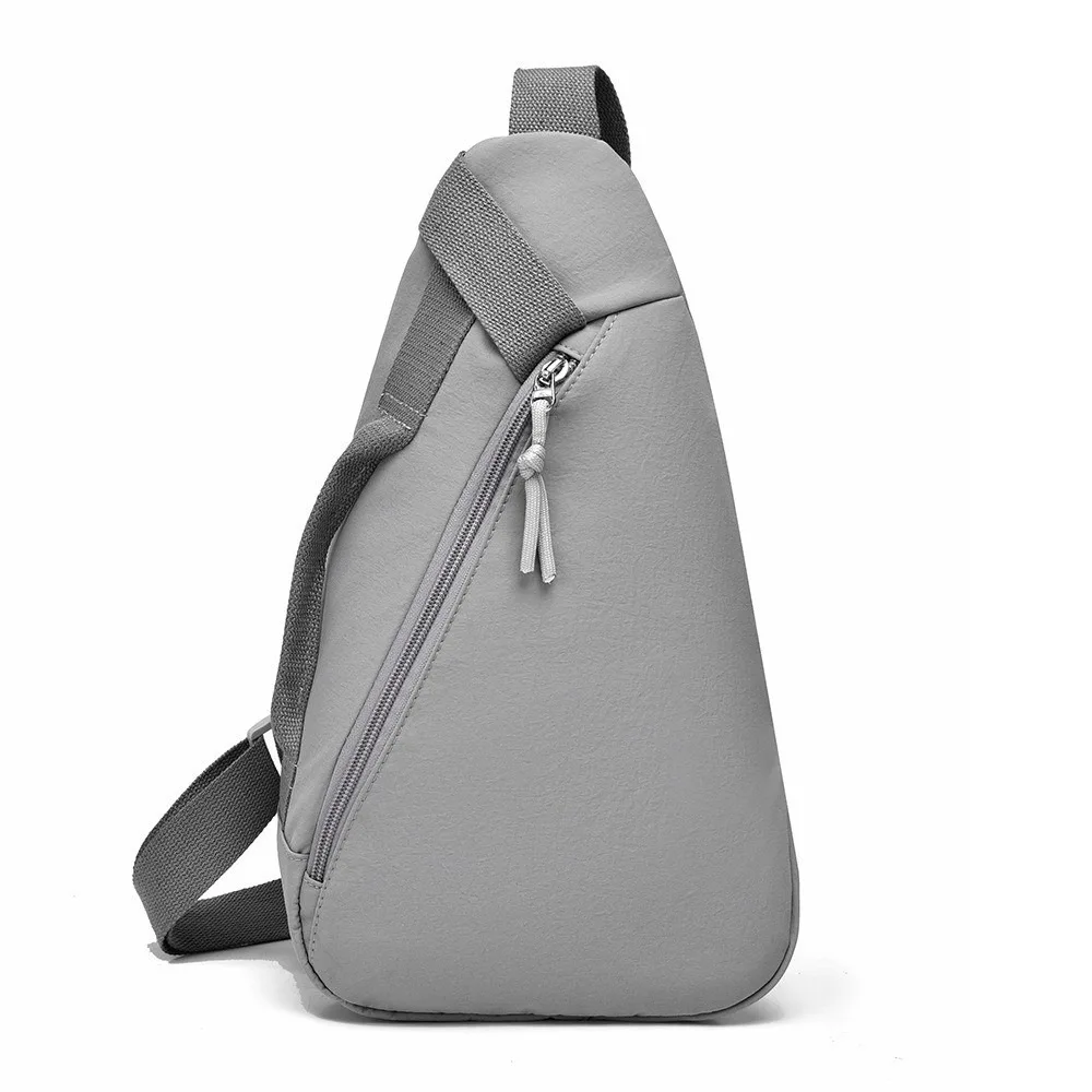 

Droplet Shaped Women Chest Bag Zipper Korean Style Sports Shoulder Bag Multifunctional Solid color Nylon Crossbody Bag Cycling