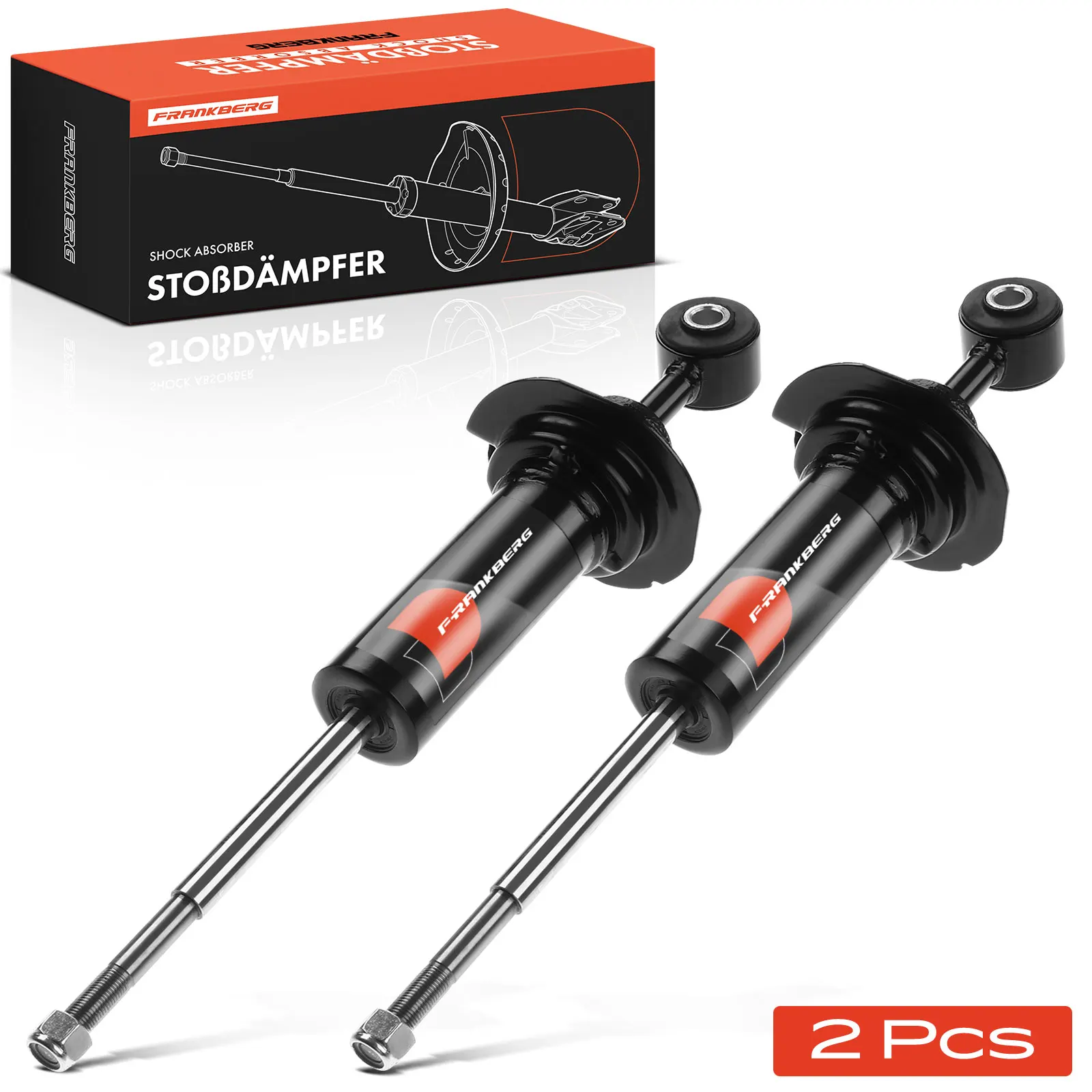 Frankberg 2x schokdemper vooras voor Nissan NP300 Navara D40 Bj vanaf 2005 341684 561005X04B 56100 EB37B 561005X04A 56100EB33C