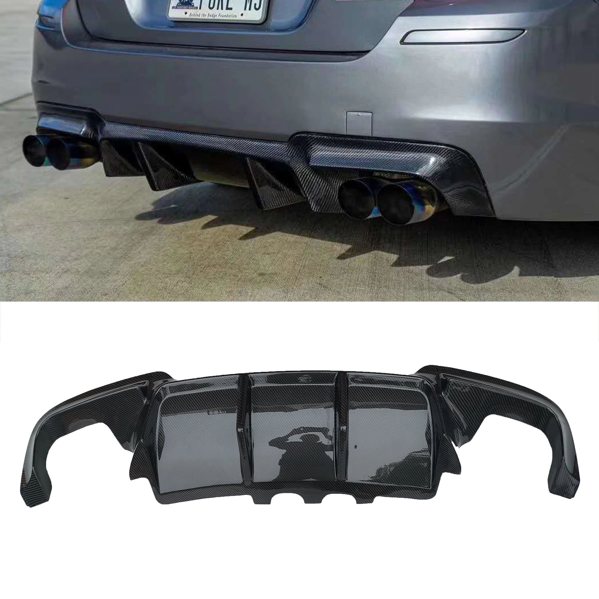 

F10 M5 Dry Carbon Fiber Rear Diffuser Perfect Fit Aluminum Mold
