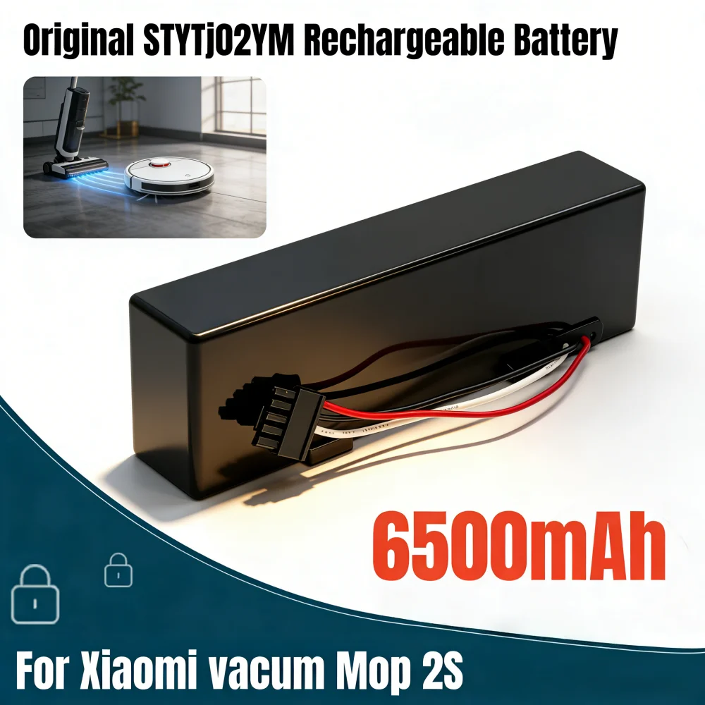 

14.4V 6500mAh Replacement Battery for Xiaomi Mop 2s Mop p/Mop Pro for Xiaomi Mijia STYTJ02YM for Conga 3290 3390 Sweeper Battery