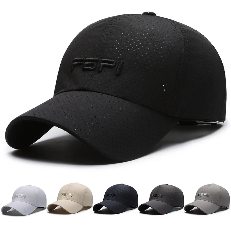 

Summer Letter Embroidery Cap for Men Women Outdoors Sun Protection Quick-dry Mesh Breathable Baseball Cap Trapstar Snapback Hat