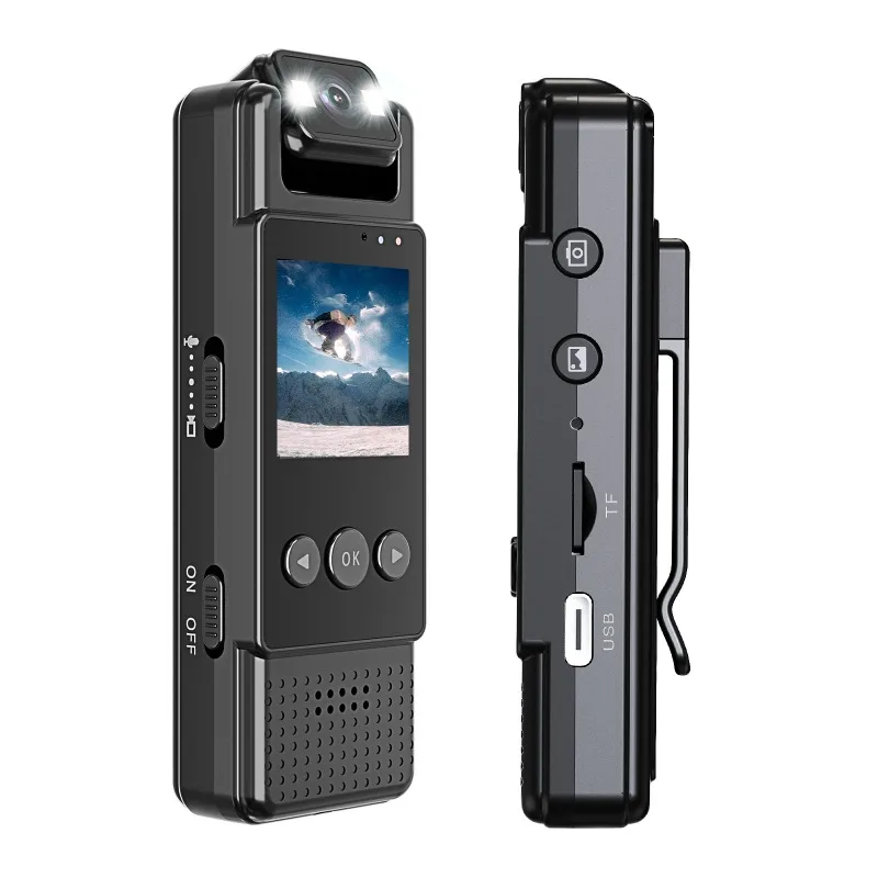 High definition outdoor sports camera 180 ° rotating camera video recorder portable conference sports record