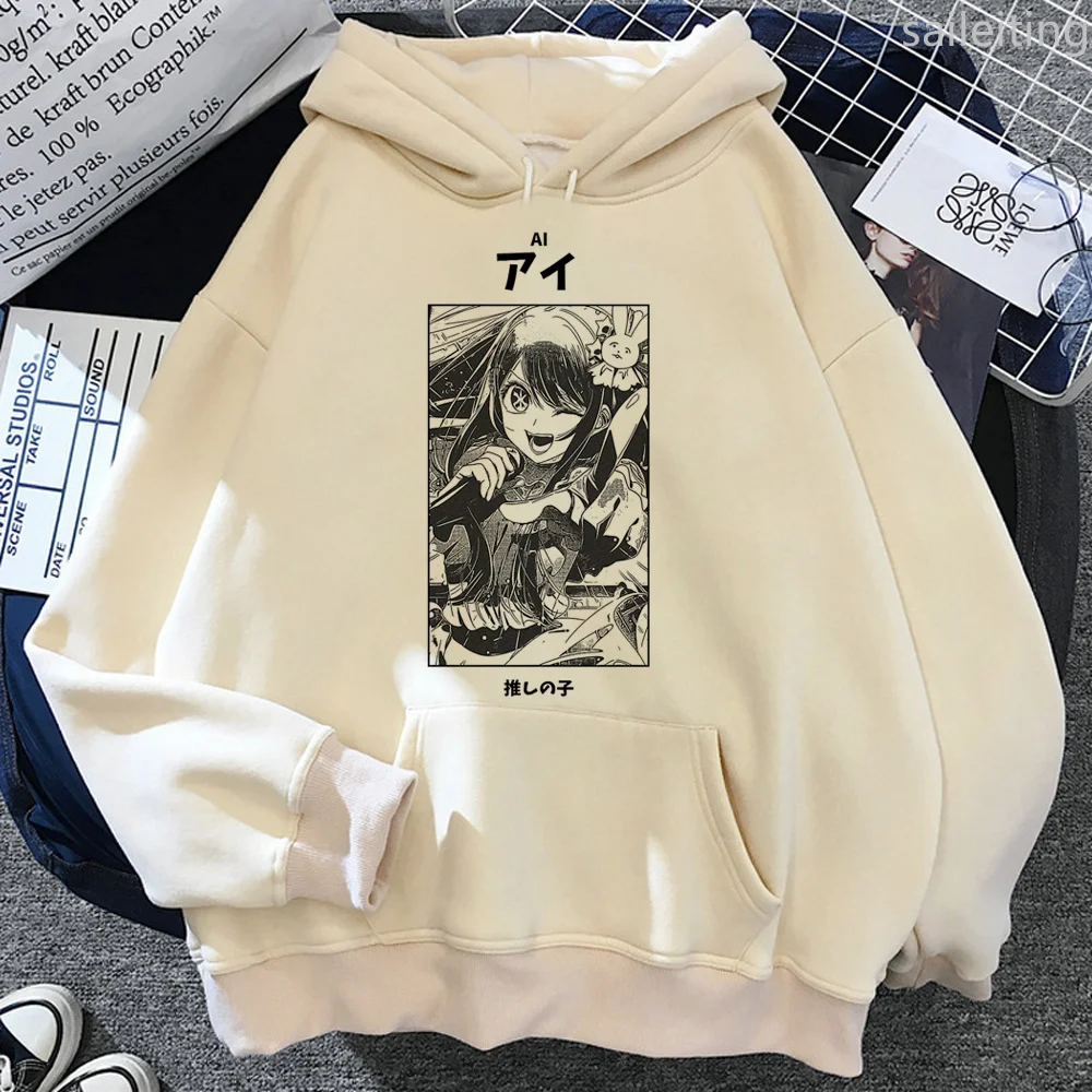 اليابان أنيمي Oshi No Ko Hoshino Ai لطيف الجرافيك المطبوعة المرأة السائدة هوديس البلوز Harajuku البلوز الملابس الجمالية