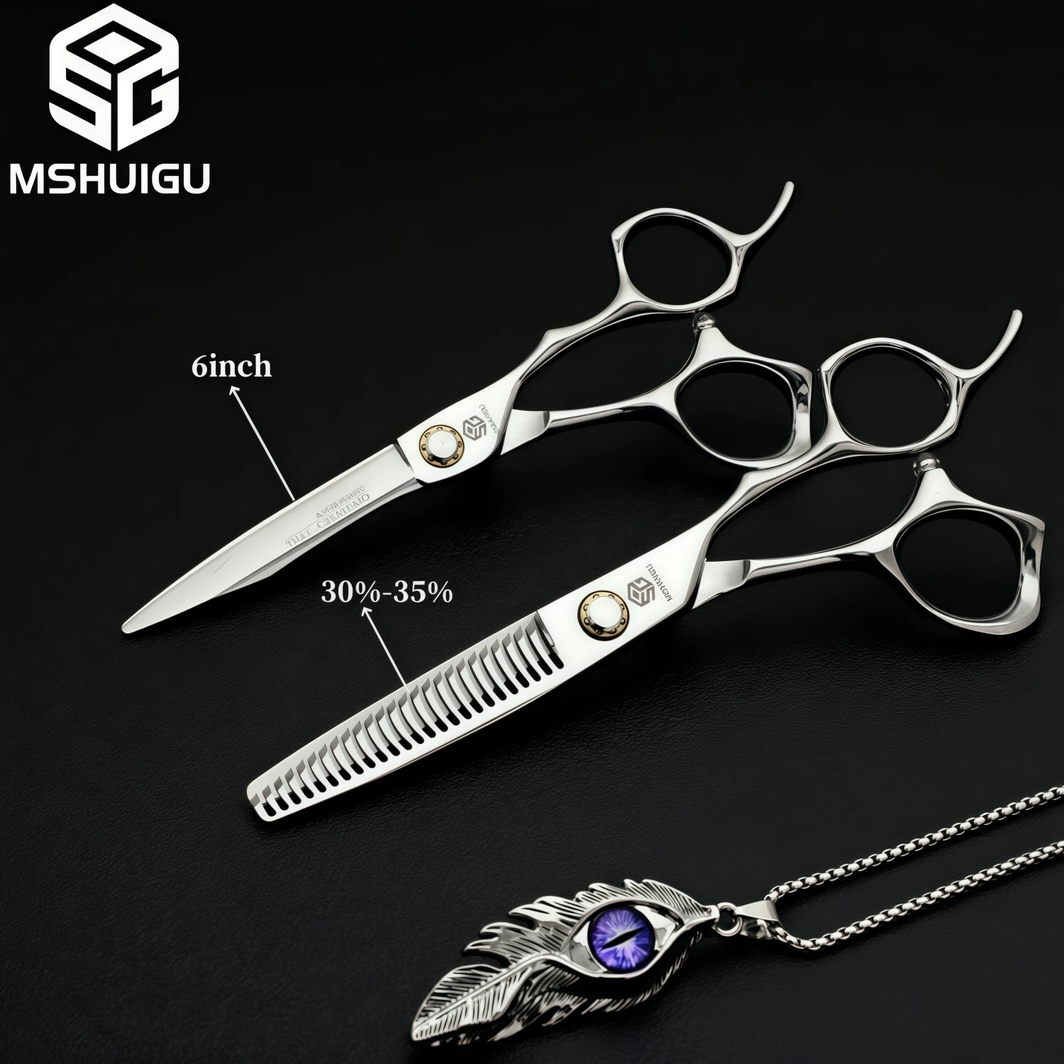 

MSHUIGU 6-дюймовые 440C профессиональные парикмахерские ножницы тонкие ножницы инструмент для стрижки для парикмахерской домашний салон парикмахерская