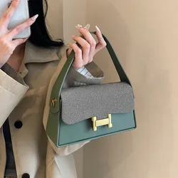 WBS 2024 Trendy High Quality Small Square Bag for Women Fashion Niche Retro French Stylish Designer Shoulder Bags Handmade Bag