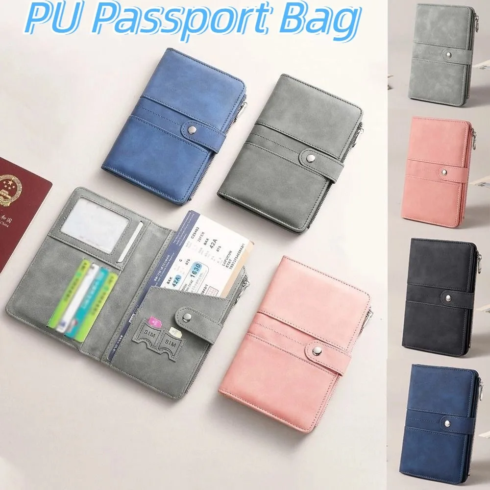 

Creative Card Holder PU Passport Bag Purse Ticket Holder Travel Wallet Card Case Airplane Check-in Passport Clip Women
