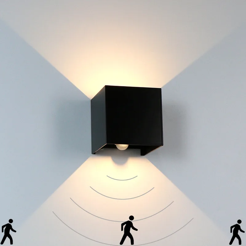LED outdoor waterproof square wall wash light adjustable brightness wall light for balcony and corridor at the entrance