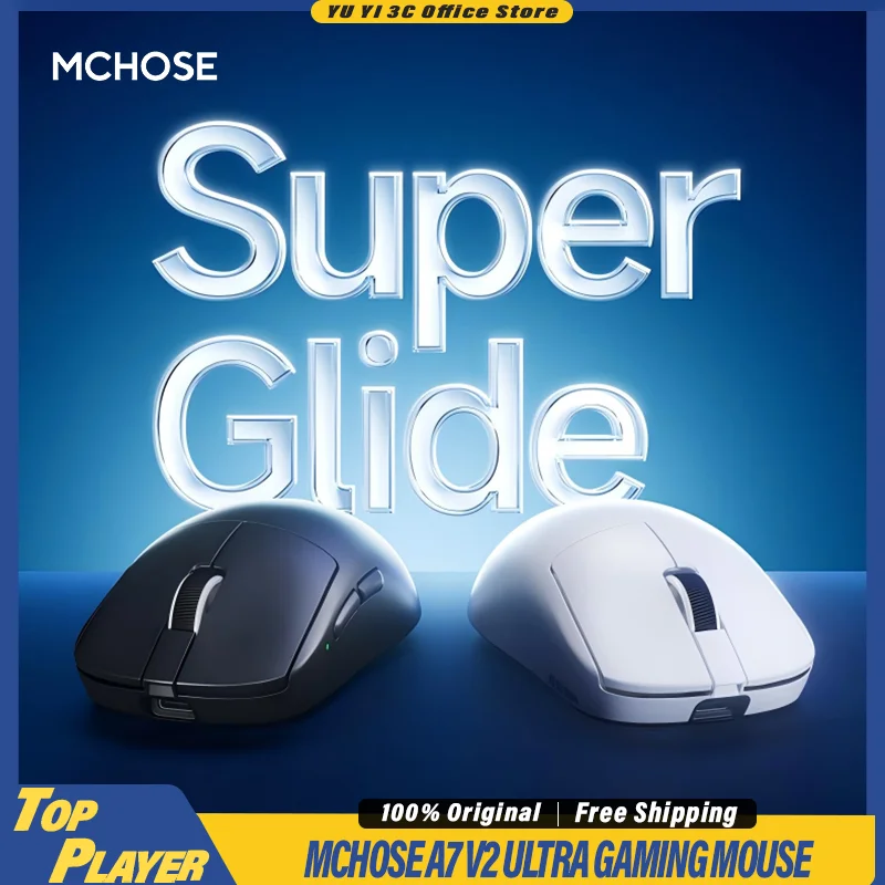 

Беспроводная игровая мышь MCHOSE A7 v2, легкий дизайн PAW3950TI Realtek, решение 500 мАч, длительный срок службы батареи BT 2,4G, подключение 8k