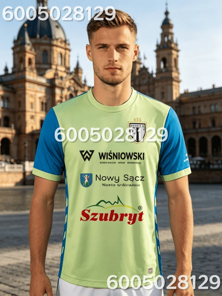 2026 Neues Polnisches Herren- und Kinder-Fußball-Schnelltrocknendes Sport-T-Shirt Sandecja Nowy Sącz Fußball-Trikot Spezielle Familien-Kinder-Shirts – Detail 2