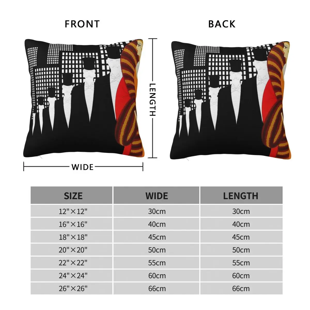 Flapper Model Tuxedoed Men Square Pillowcase Polyester Linen Velvet Printed Zip Decor Sofa Seater Cushion Case 45x45