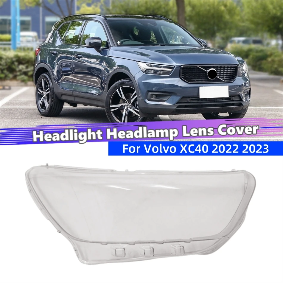 

For Volvo XC40 2022 2023 Car Replacement Parts Polycarbonate High Gloss Fully Transparent Headlights Glass