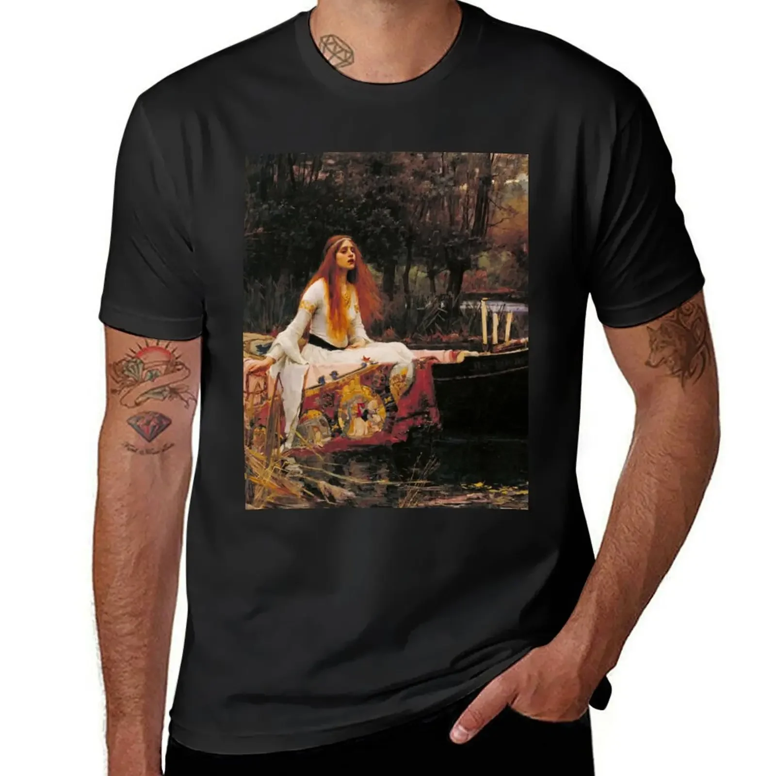 

John William Waterhouse - The Lady Of Shalott T-Shirt quick-drying korean fashion mens clothes